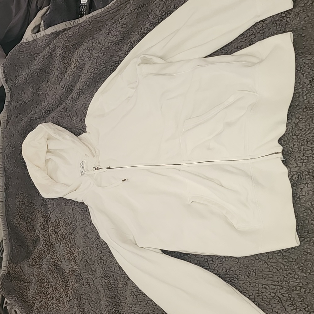 Mens American Eagle White Sweater with hoodie